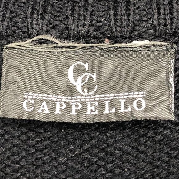 Cappello Black ugly / grandma christmas sweater w/snowflakes &  polar bears M - Picture 7 of 14